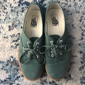 Men’s Green Vans with Gum Sole